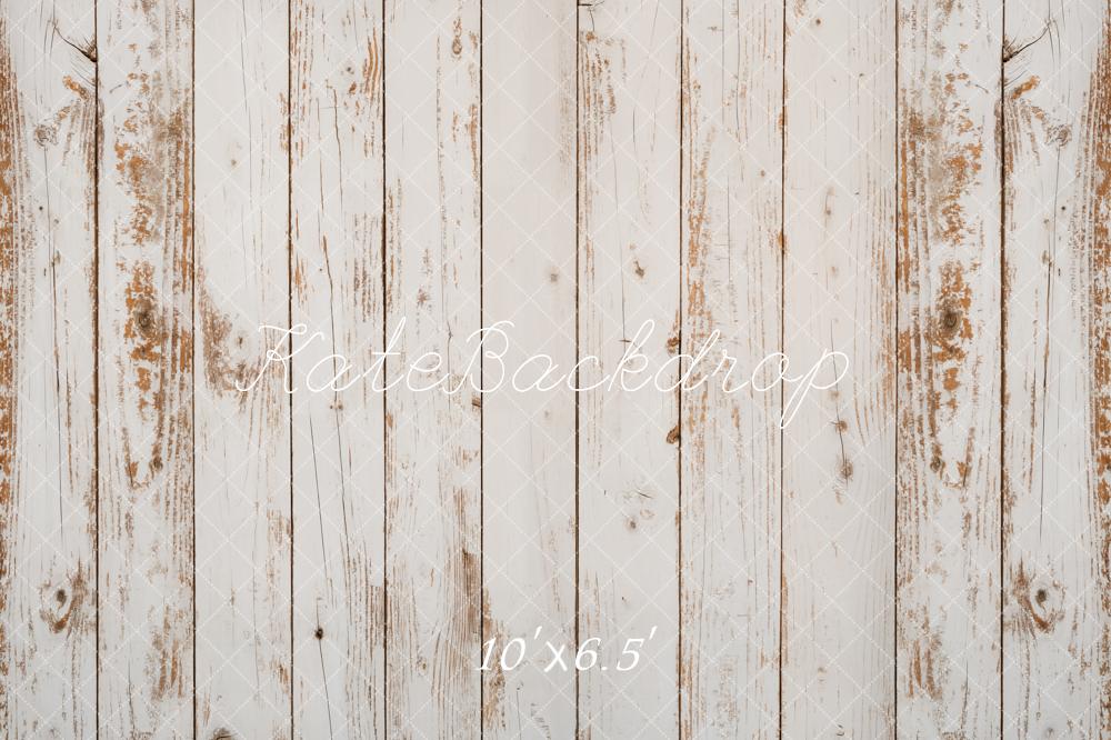 Kate Vieux Bois Blanc Sol Toile de fond conçue par Kate Image - Kate Backdrop FR