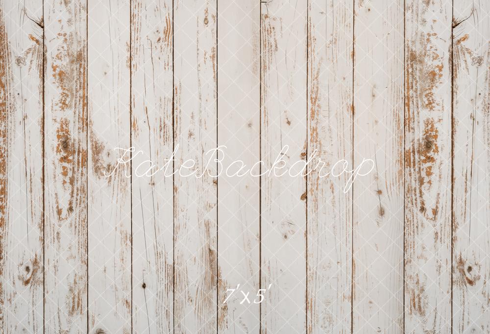 Kate Vieux Bois Blanc Sol Toile de fond conçue par Kate Image - Kate Backdrop FR