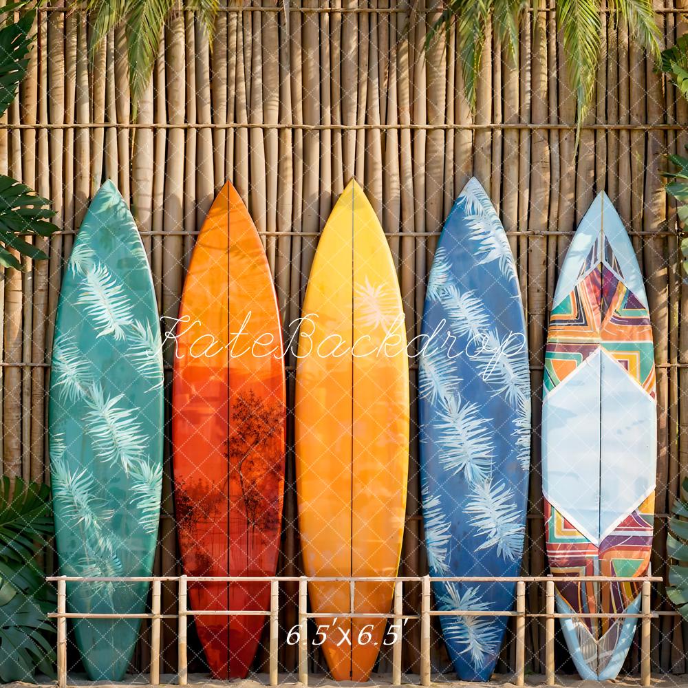 Kate Été Coloré Planches de surf Plantes Toile de fond conçue par Emetselch