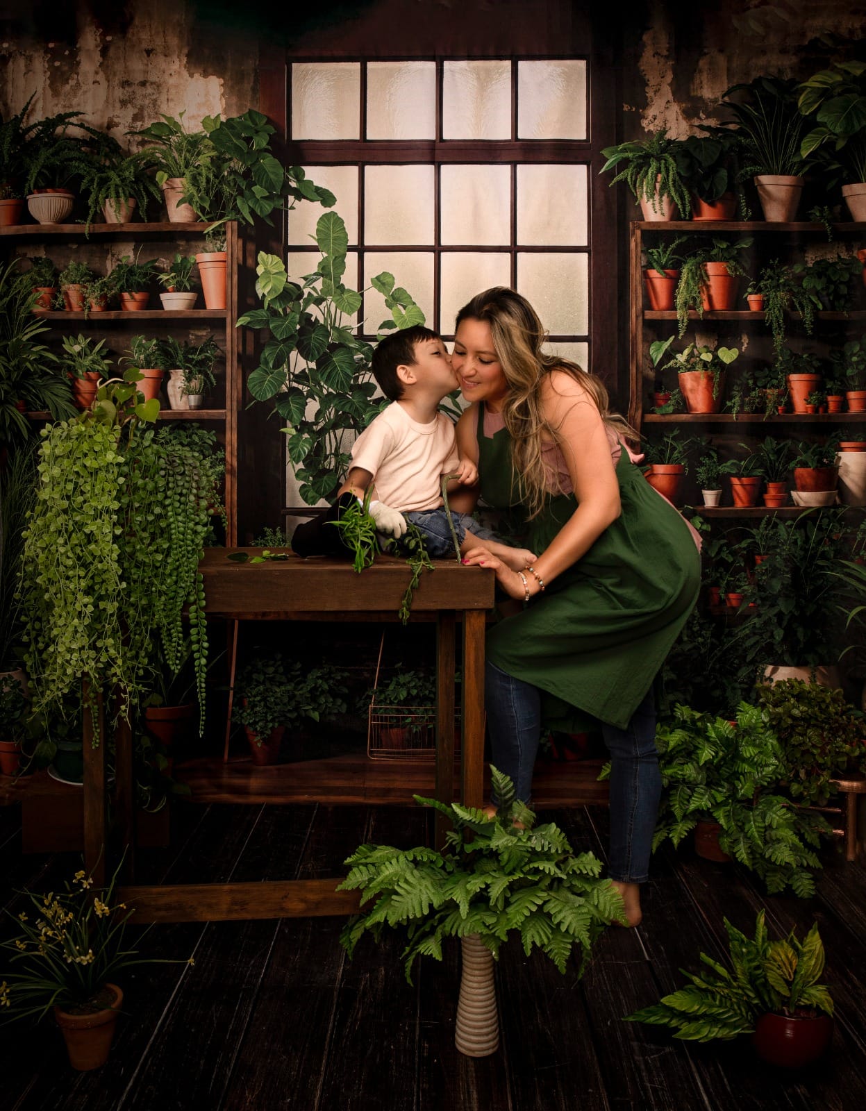 Kate Printemps Intérieur Plantes vertes Fenêtre Toile de fond conçue par Emetselch - Kate Backdrop FR