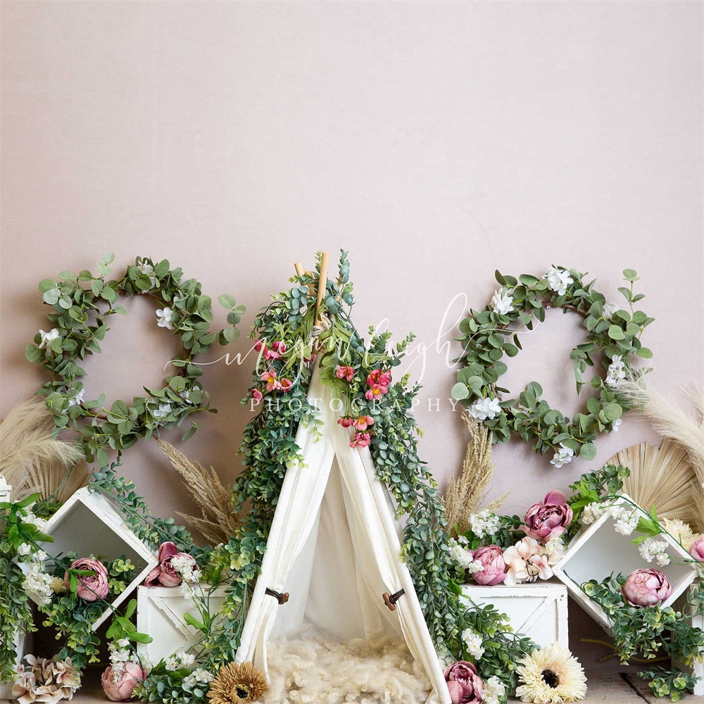 Kate Charmant Bohème Tente Toile de fond conçue par Megan Leigh - Kate Backdrop FR