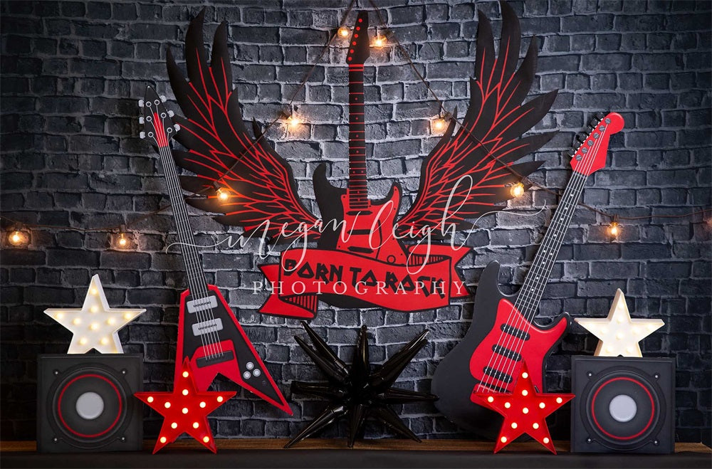Kate Musique Rock Mur de briques Toile de fond conçue par Megan Leigh - Kate Backdrop FR
