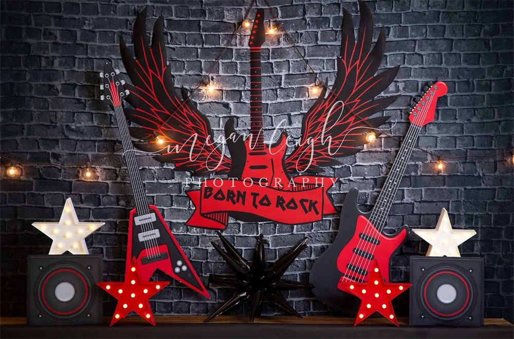 Kate Musique Rock Mur de briques Toile de fond conçue par Megan Leigh - Kate Backdrop FR