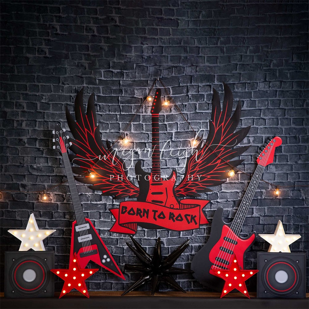 Kate Musique Rock Mur de briques Toile de fond conçue par Megan Leigh - Kate Backdrop FR
