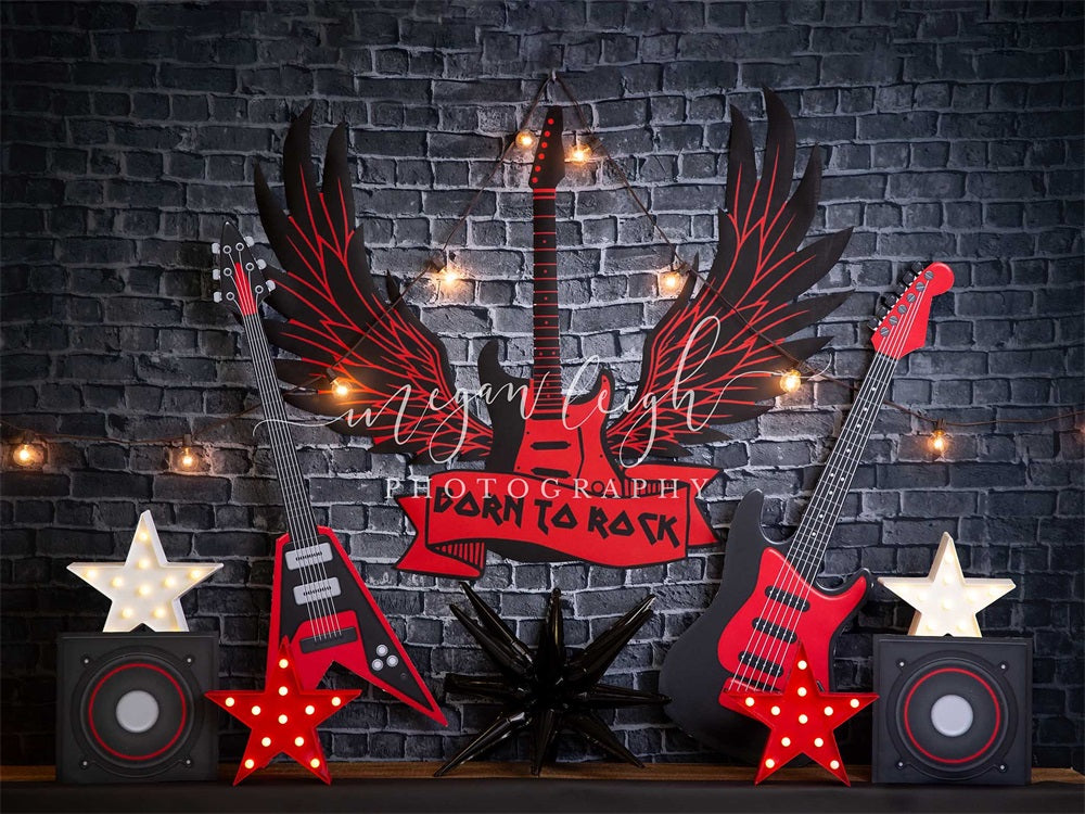 Kate Musique Rock Mur de briques Toile de fond conçue par Megan Leigh - Kate Backdrop FR