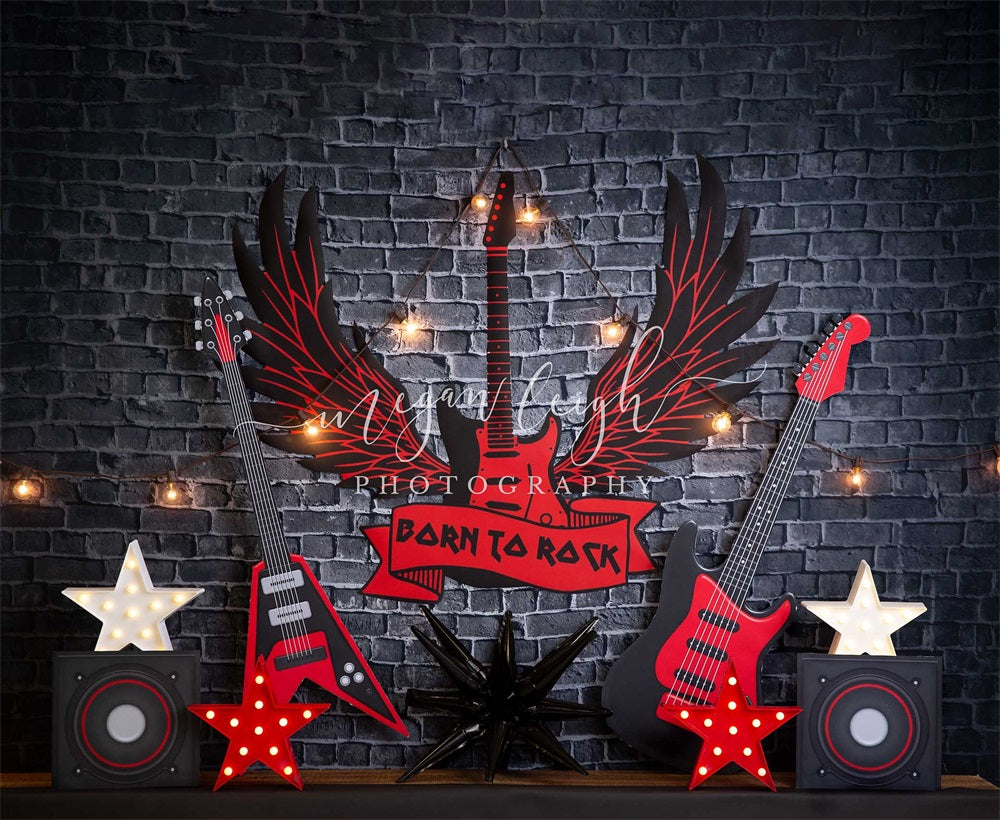 Kate Musique Rock Mur de briques Toile de fond conçue par Megan Leigh - Kate Backdrop FR