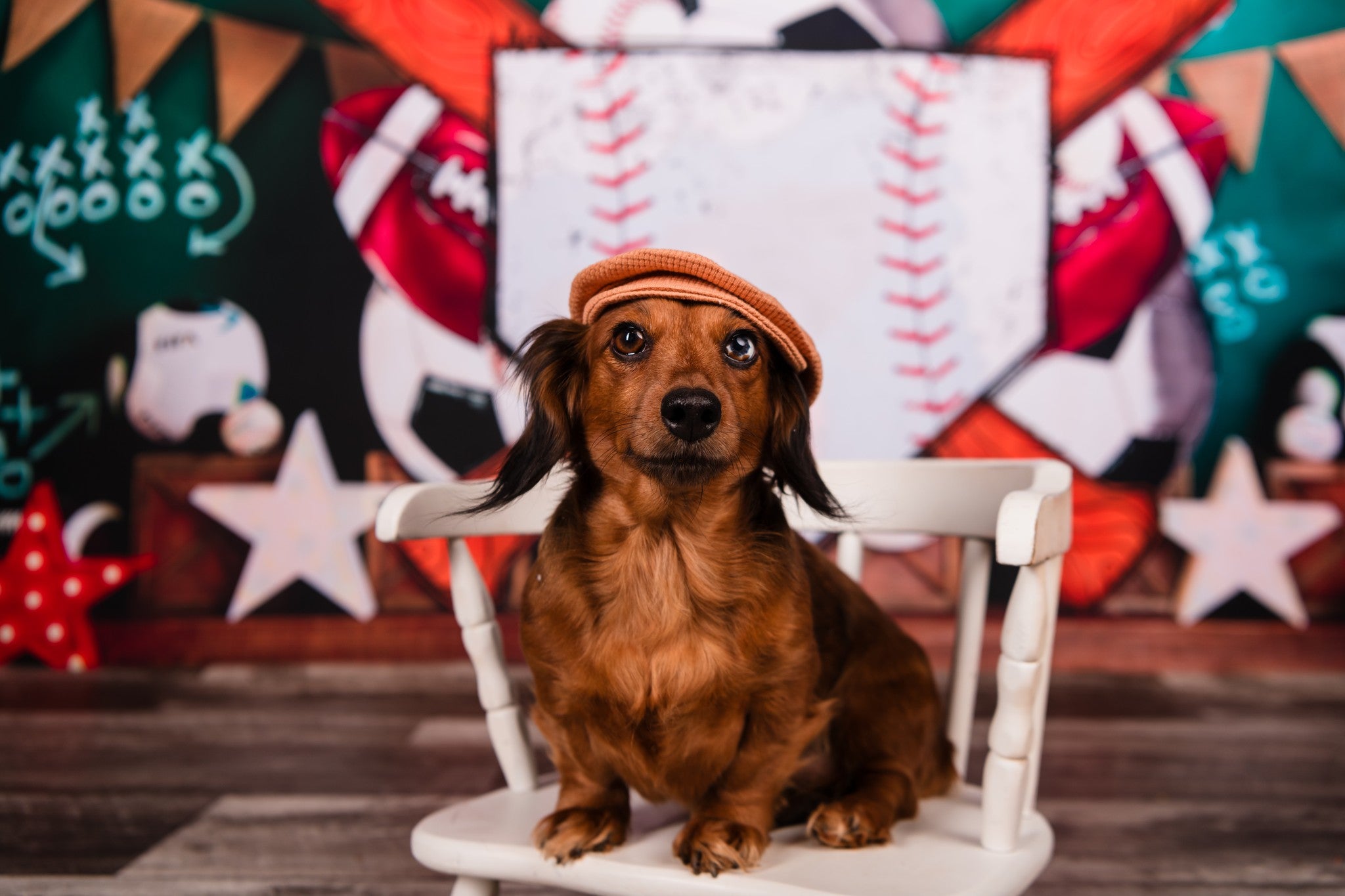 Kate Sport Parc Baseball Toile de fond conçue par Megan Leigh - Kate Backdrop FR