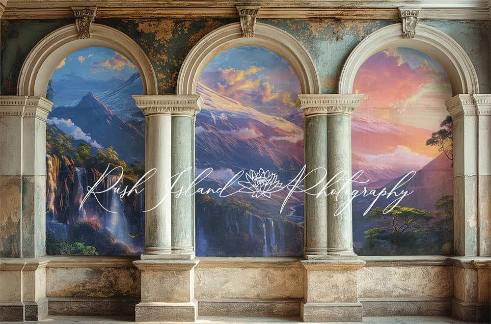 Kate Rétro Peinture Mur en arc Toile de fond conçue par Laura Bybee - Kate Backdrop FR