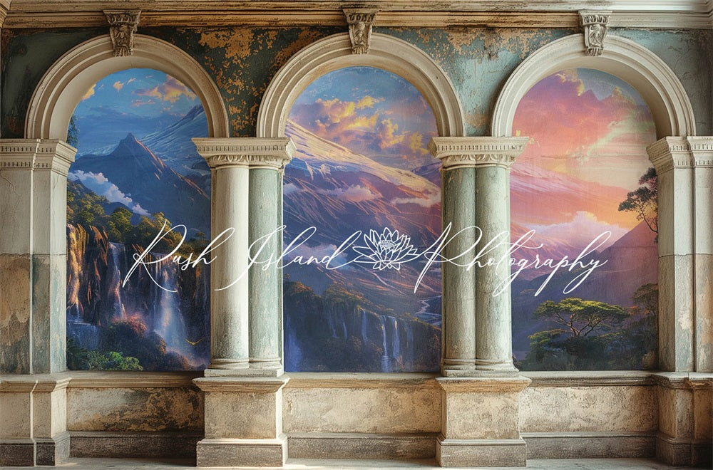 Kate Rétro Peinture Mur en arc Toile de fond conçue par Laura Bybee - Kate Backdrop FR