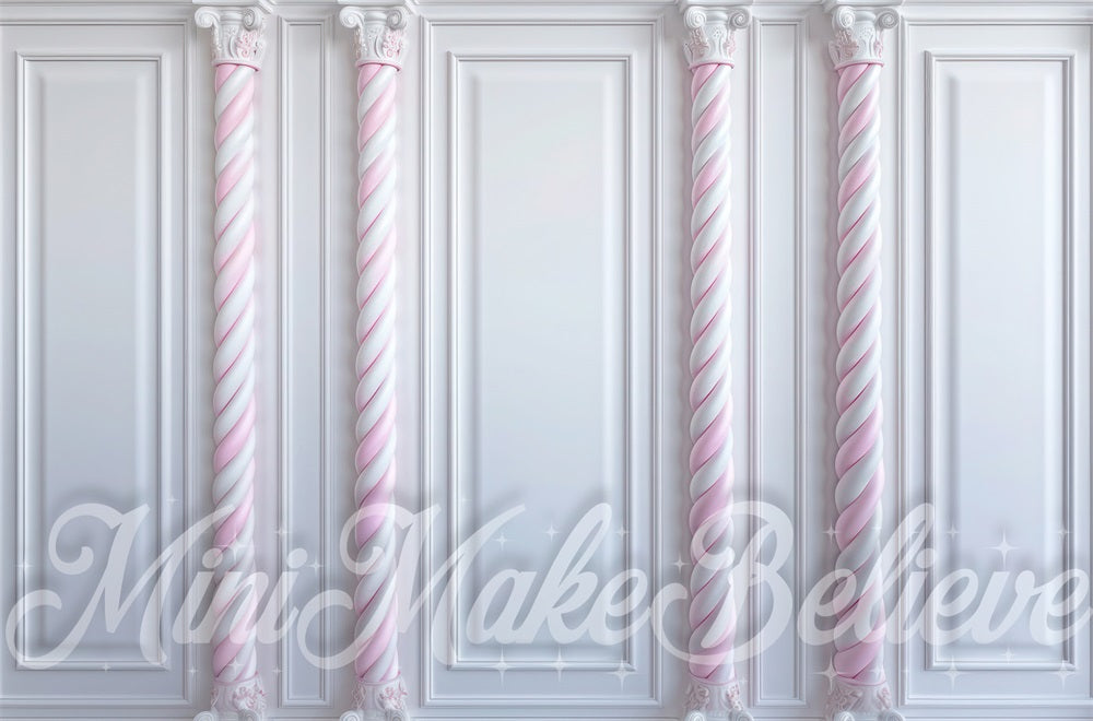 Kate Rose Blanc Canne à sucre Mur Toile de fond conçue par Mini MakeBelieve - Kate Backdrop FR