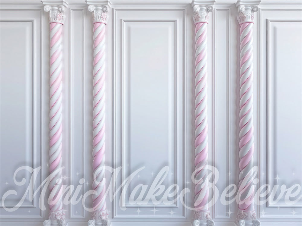 Kate Rose Blanc Canne à sucre Mur Toile de fond conçue par Mini MakeBelieve - Kate Backdrop FR