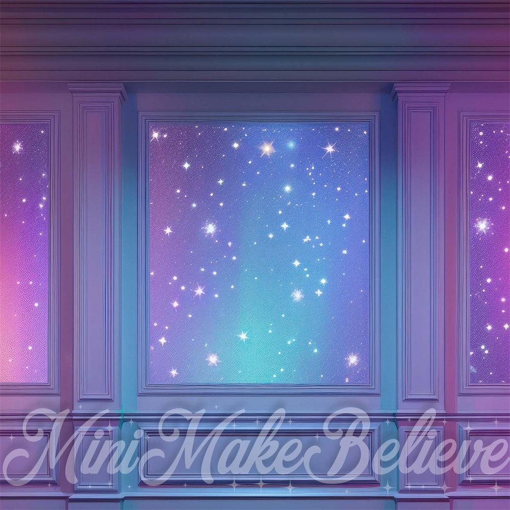 Kate Swift Mur Irisé Bleu Violet Toile de fond conçue par Mini MakeBelieve - Kate Backdrop FR