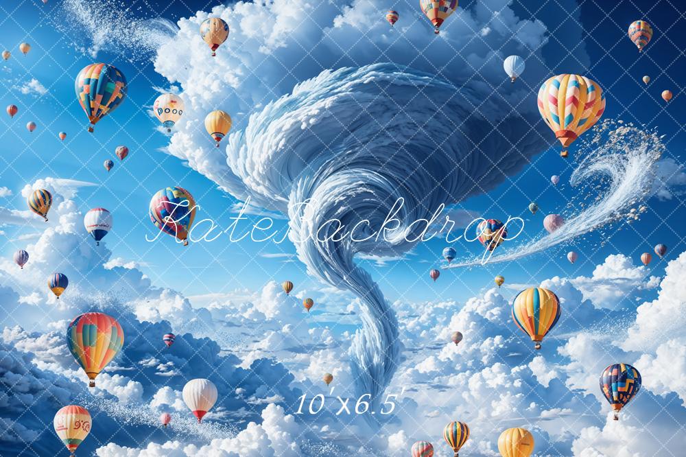 Kate Été Nuage Ciel Tornade Montgolfière Toile de fond conçue par Chain Photographie - Kate Backdrop FR