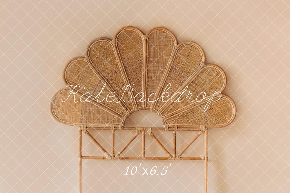 Kate Bambou Rotin Tissé Pétale Tête de lit Toile de fond conçue par Emetselch - Kate Backdrop FR