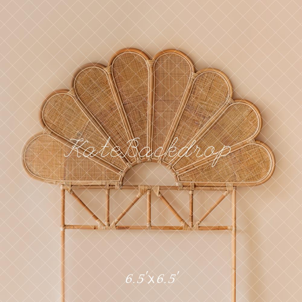 Kate Bambou Rotin Tissé Pétale Tête de lit Toile de fond conçue par Emetselch - Kate Backdrop FR