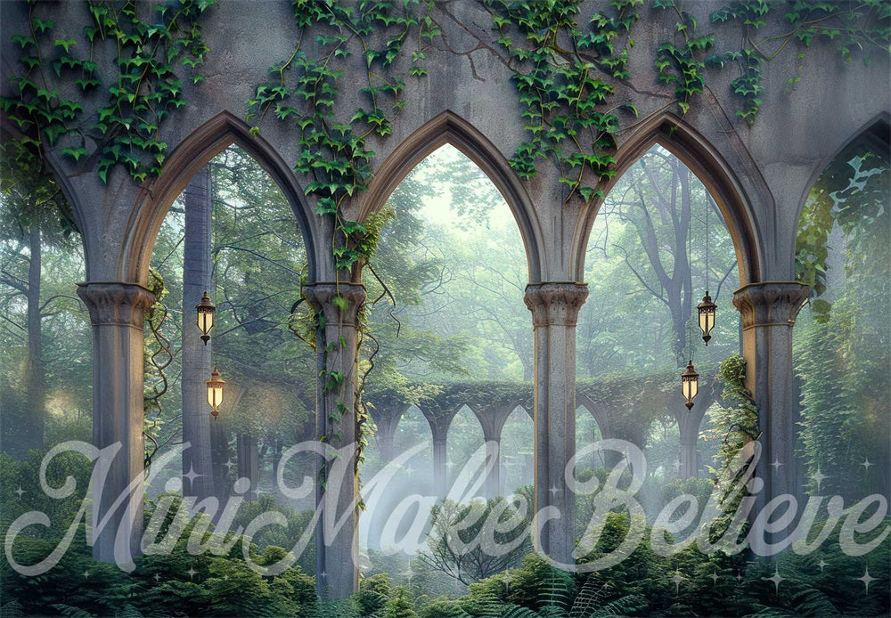 Kate Extérieur Plantes Fantaisie Arches Toile de fond conçue par Mini MakeBelieve - Kate Backdrop FR