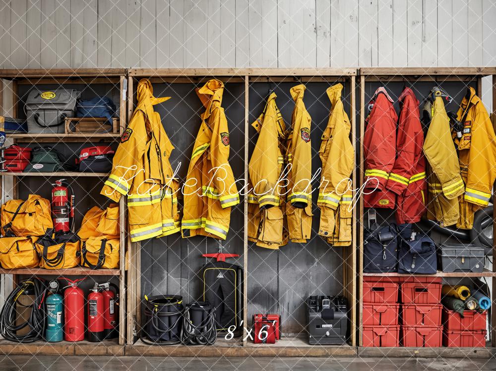 Kate Pompier Salon Placard Vêtements Outil Toile de fond conçue par Emetselch - Kate Backdrop FR