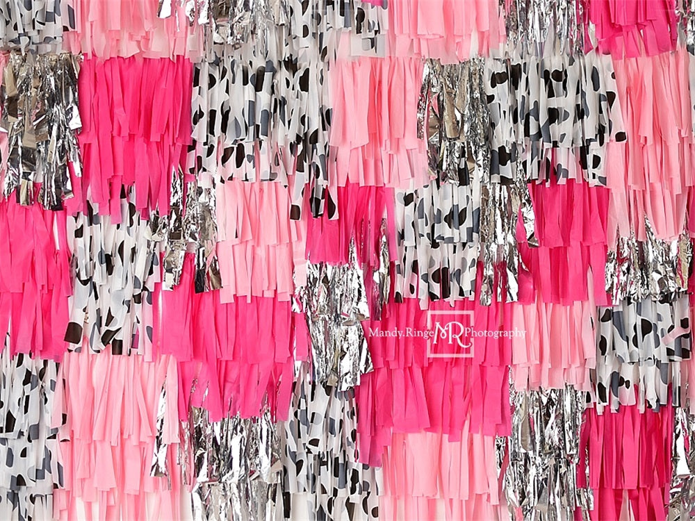 Kate Rose Noir et Argent Glamour Cow-girl Toile de fond conçue par Mandy Ringe - Kate Backdrop FR