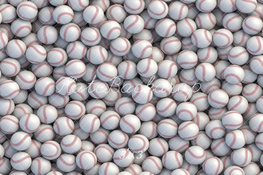 Kate Sport Blanc Base-ball Toile de fond conçue par Chain Photographie - Kate Backdrop FR