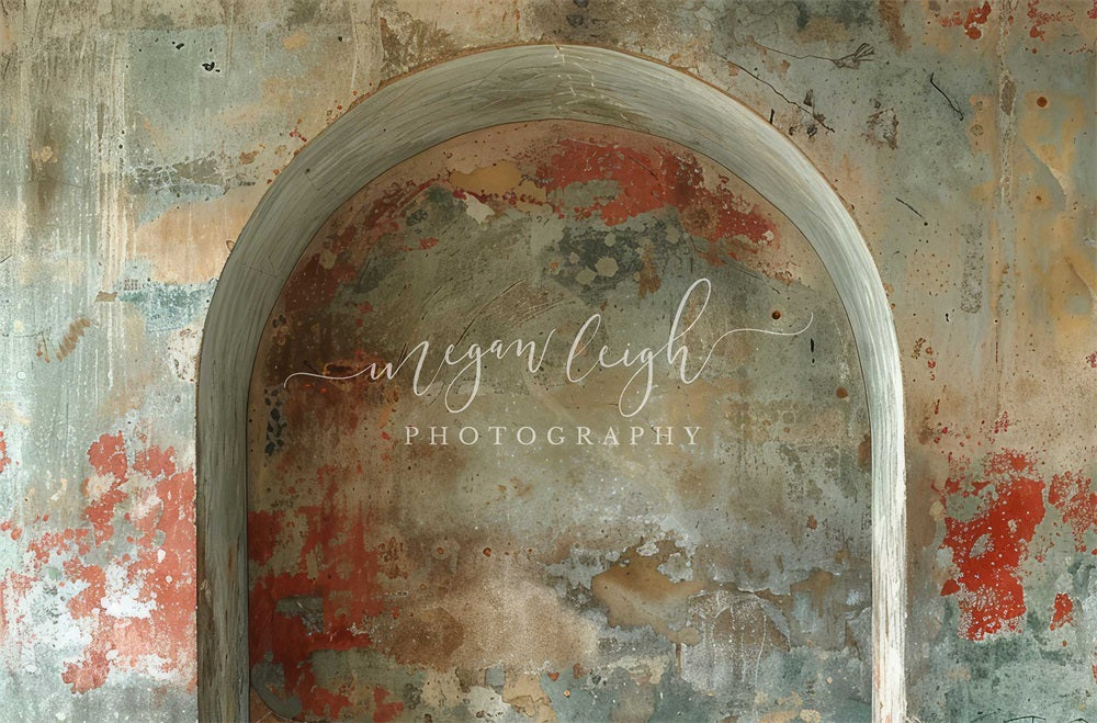 Kate Mur de graffitis Arche Portrait Toile de fond conçue par Megan Leigh - Kate Backdrop FR