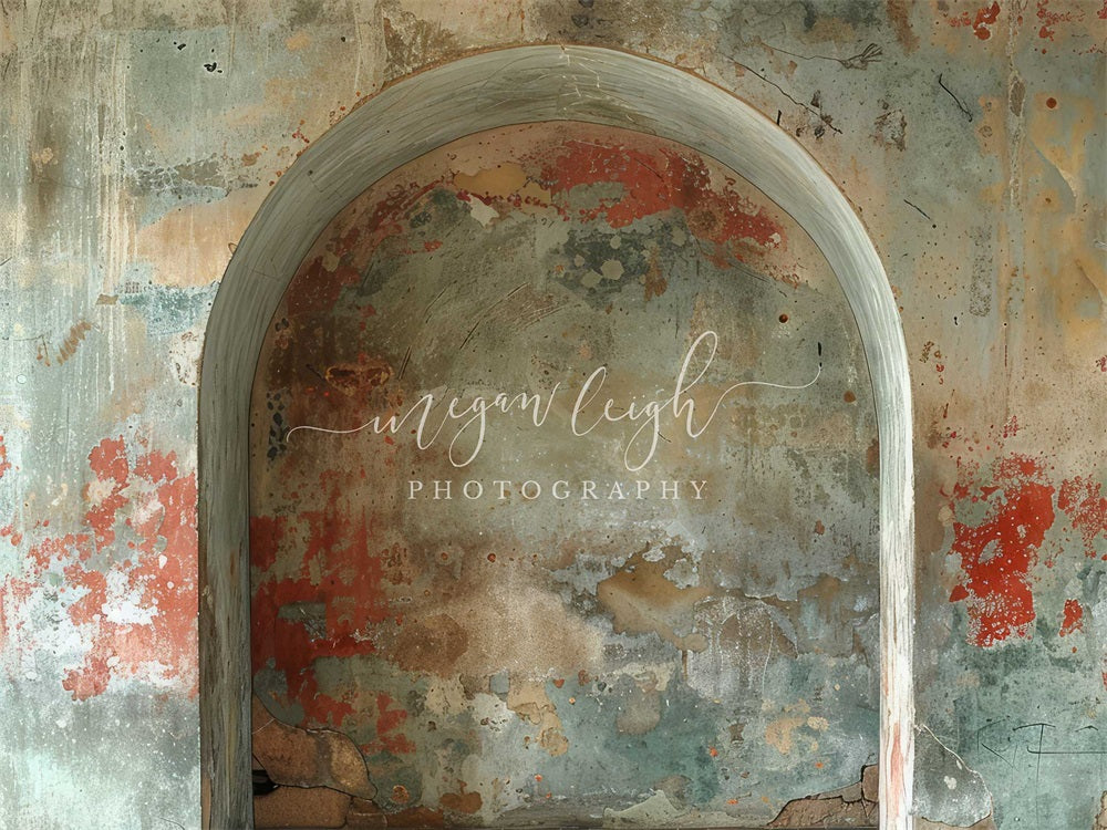 Kate Mur de graffitis Arche Portrait Toile de fond conçue par Megan Leigh - Kate Backdrop FR