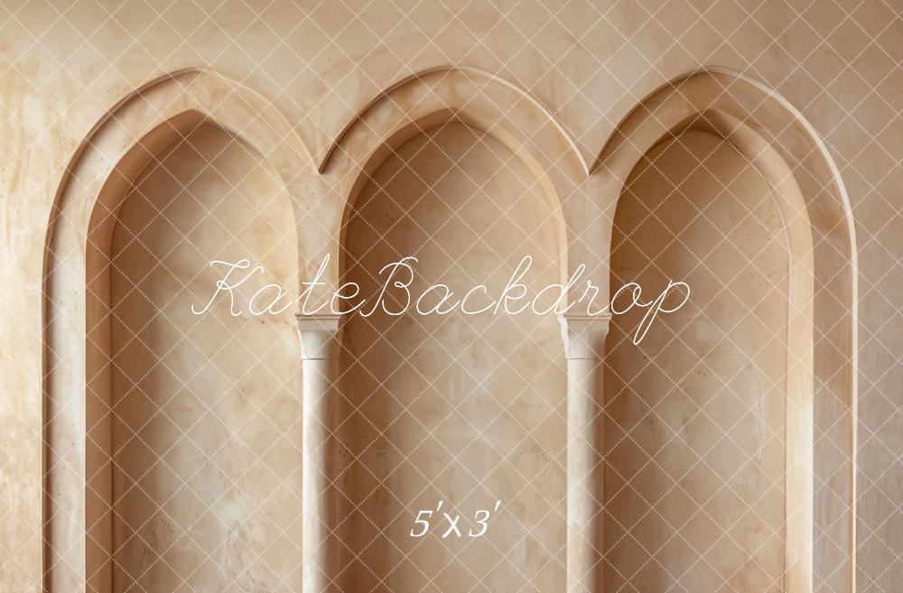 Kate Rétro Beige Mur en arc Simple Toile de fond conçue par Chain Photographie - Kate Backdrop FR