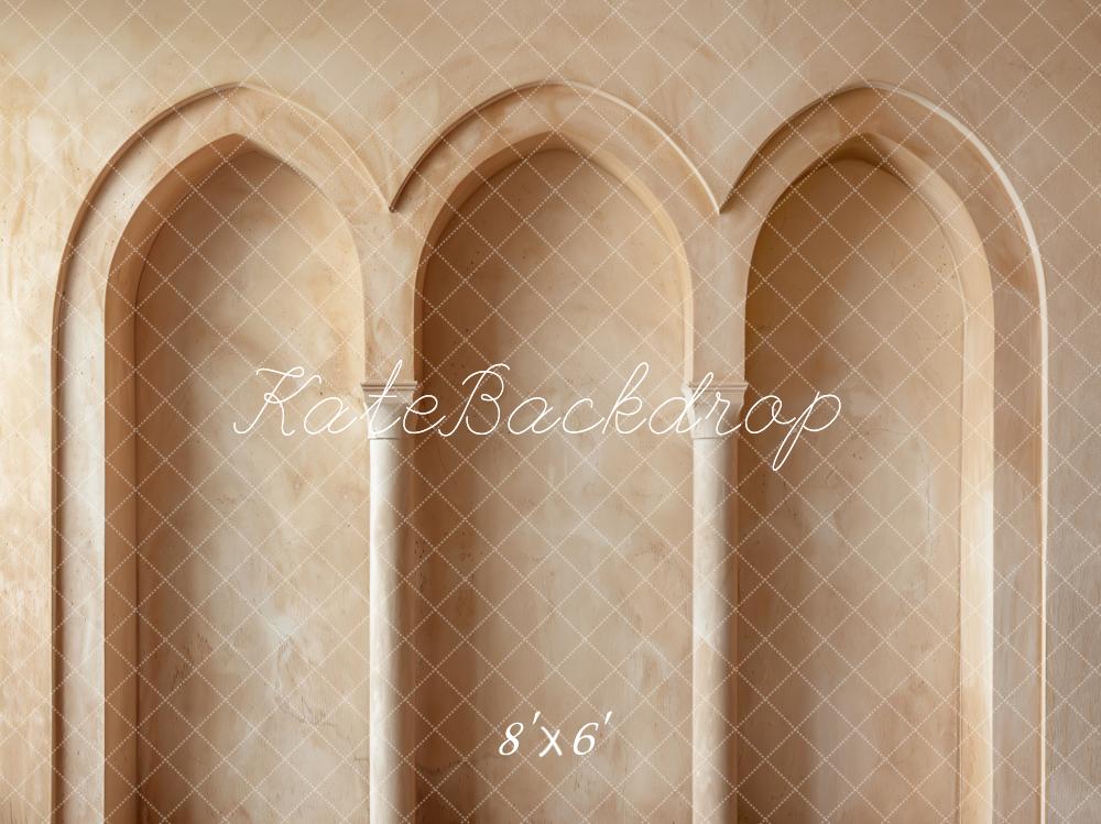 Kate Rétro Beige Mur en arc Simple Toile de fond conçue par Chain Photographie - Kate Backdrop FR