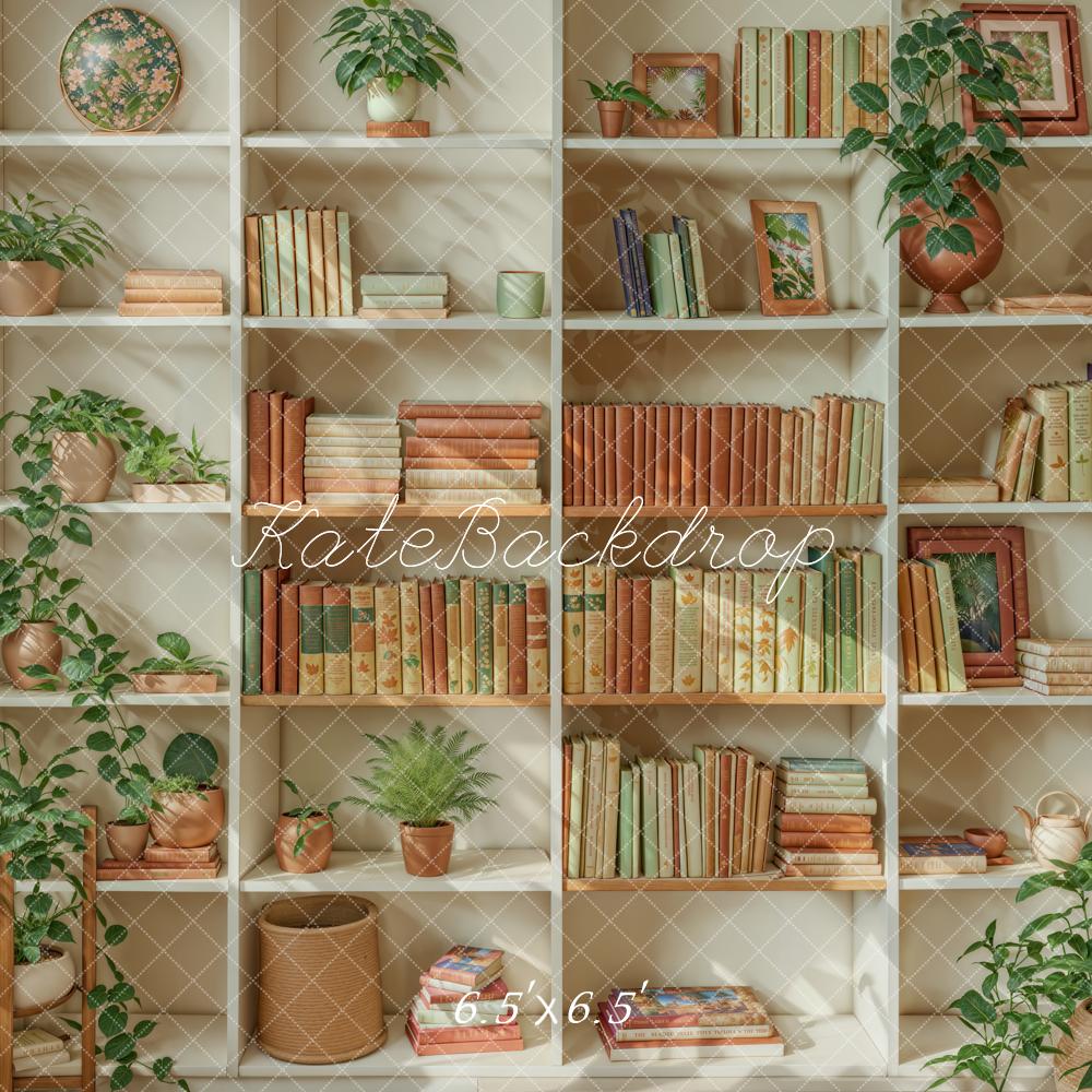 Kate Été Intérieur Plante Étagère à livres Confortable Toile de fond conçue par Emetselch - Kate Backdrop FR