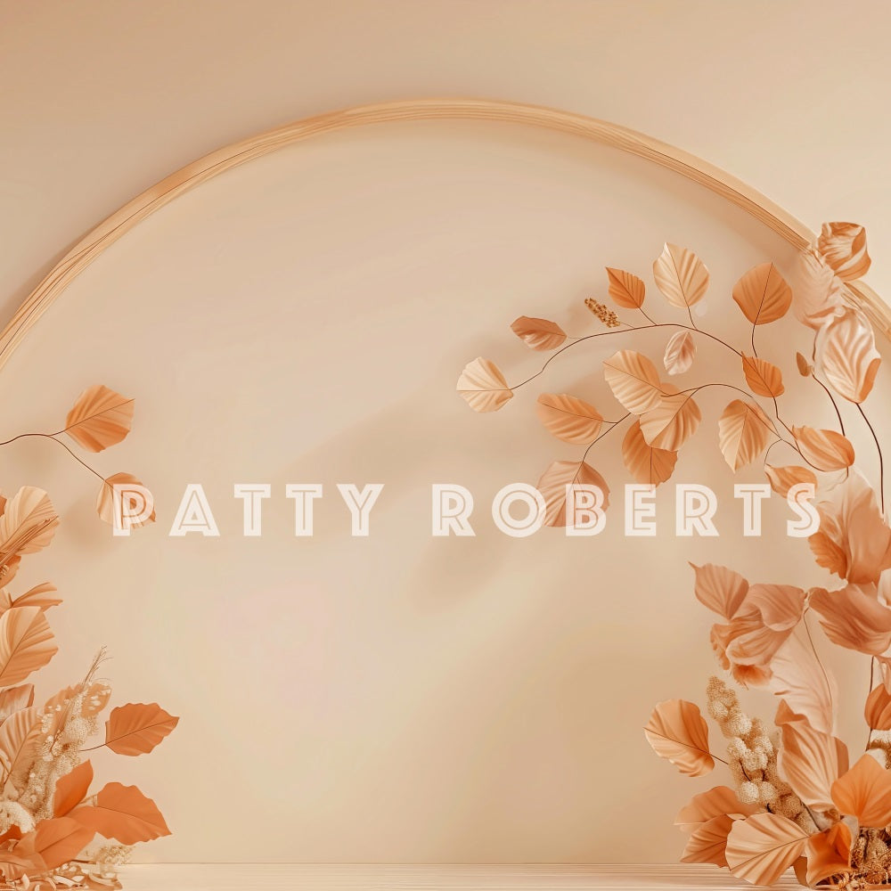 Kate Automne Arche en bois Doux Beige Toile de fond conçue par Patty Robert