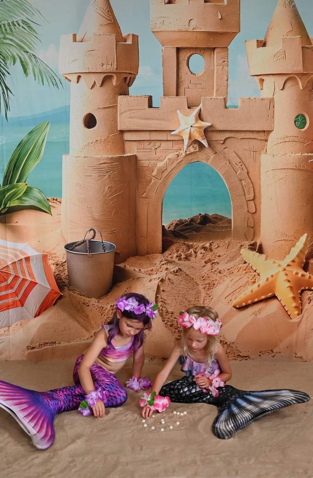 Kate Été Mer Château de Sable Enfant Toile de fond conçue par Chain Photographie - Kate Backdrop FR