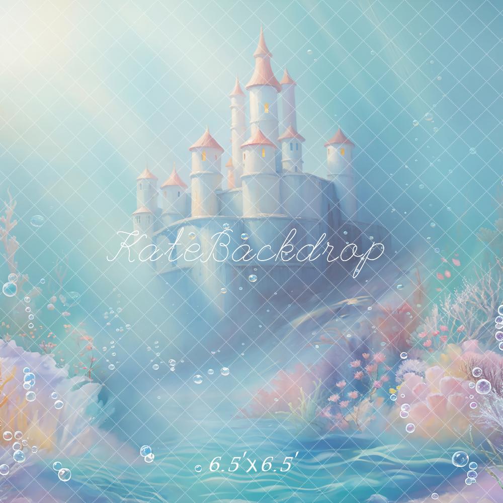 Kate Beaux-Arts Sous-marin Sirène Rétro Château Toile de fond conçue par GQ - Kate Backdrop FR