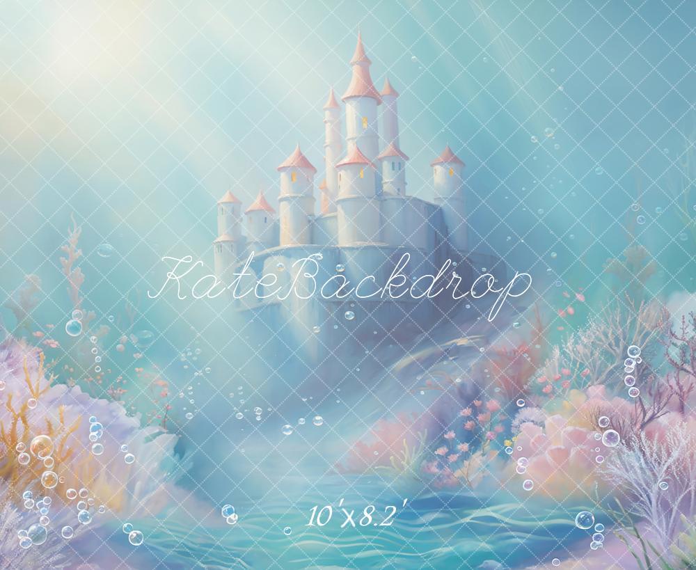 Kate Beaux-Arts Sous-marin Sirène Rétro Château Toile de fond conçue par GQ - Kate Backdrop FR