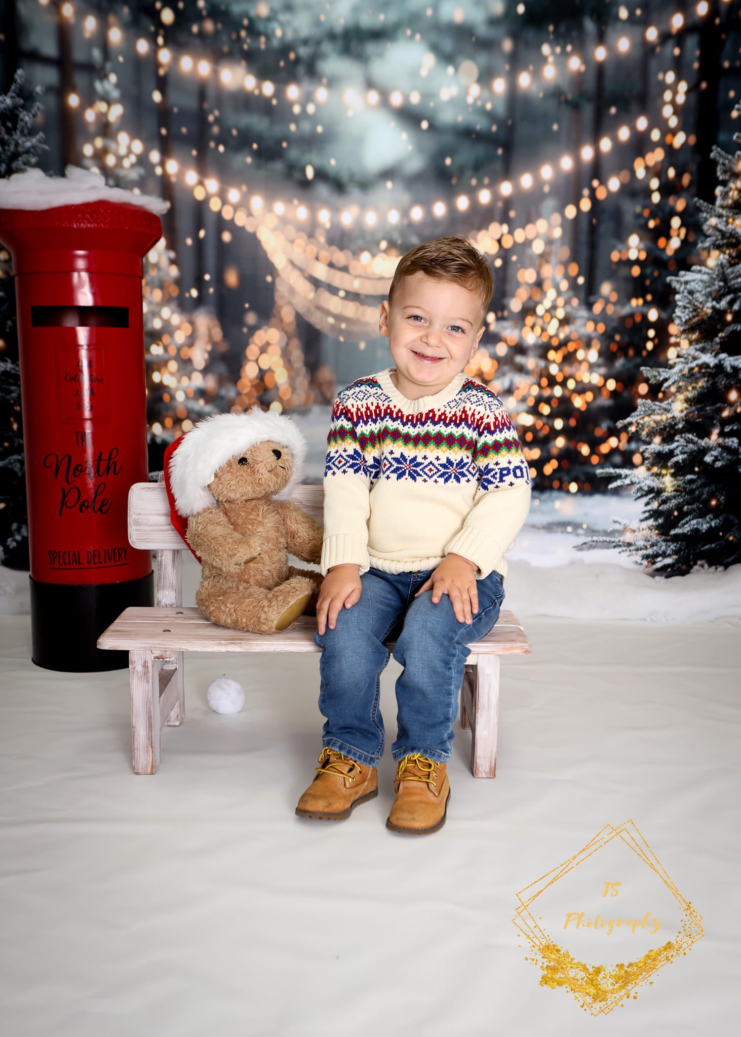 Offres Éclair #4 Kate Hiver Noël Extérieur Forêt Neige Lumière Toile de fond conçue par Emetselch - Kate Backdrop FR