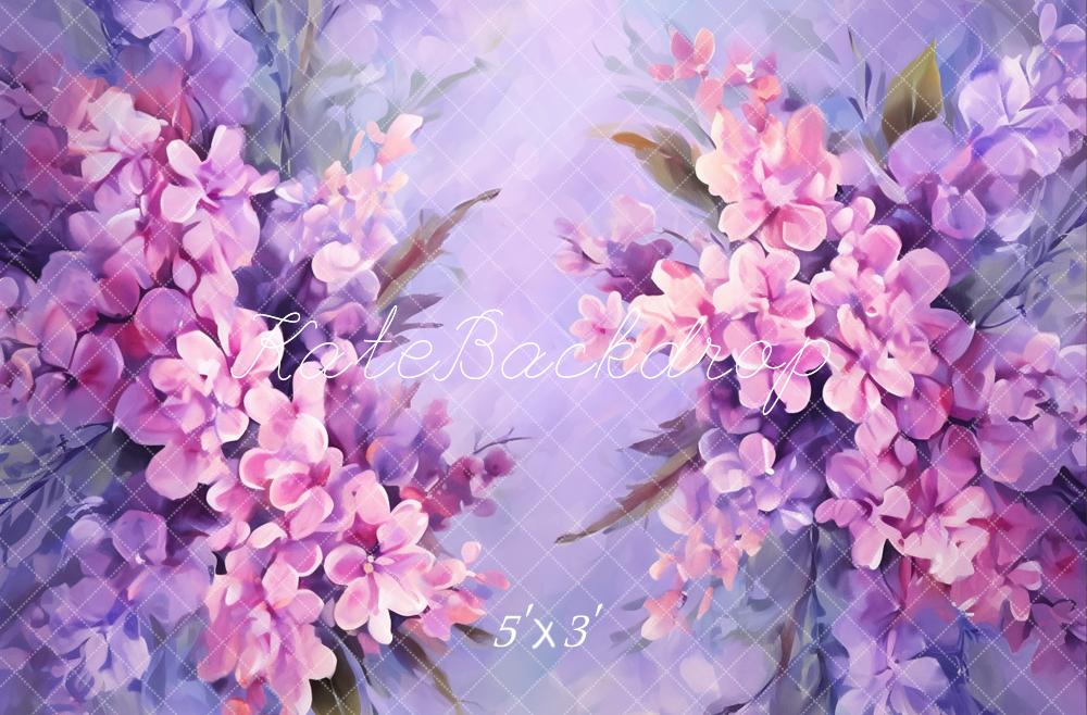 Kate Beaux-Arts Violet foncé Fleurs Fête des mères Toile de fond conçue par GQ - Kate Backdrop FR