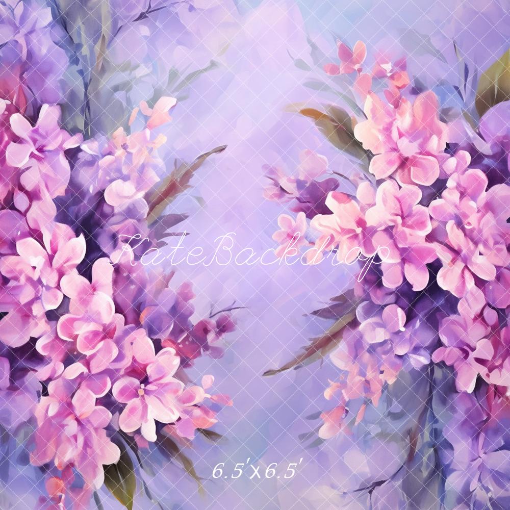 Kate Beaux-Arts Violet foncé Fleurs Fête des mères Toile de fond conçue par GQ - Kate Backdrop FR