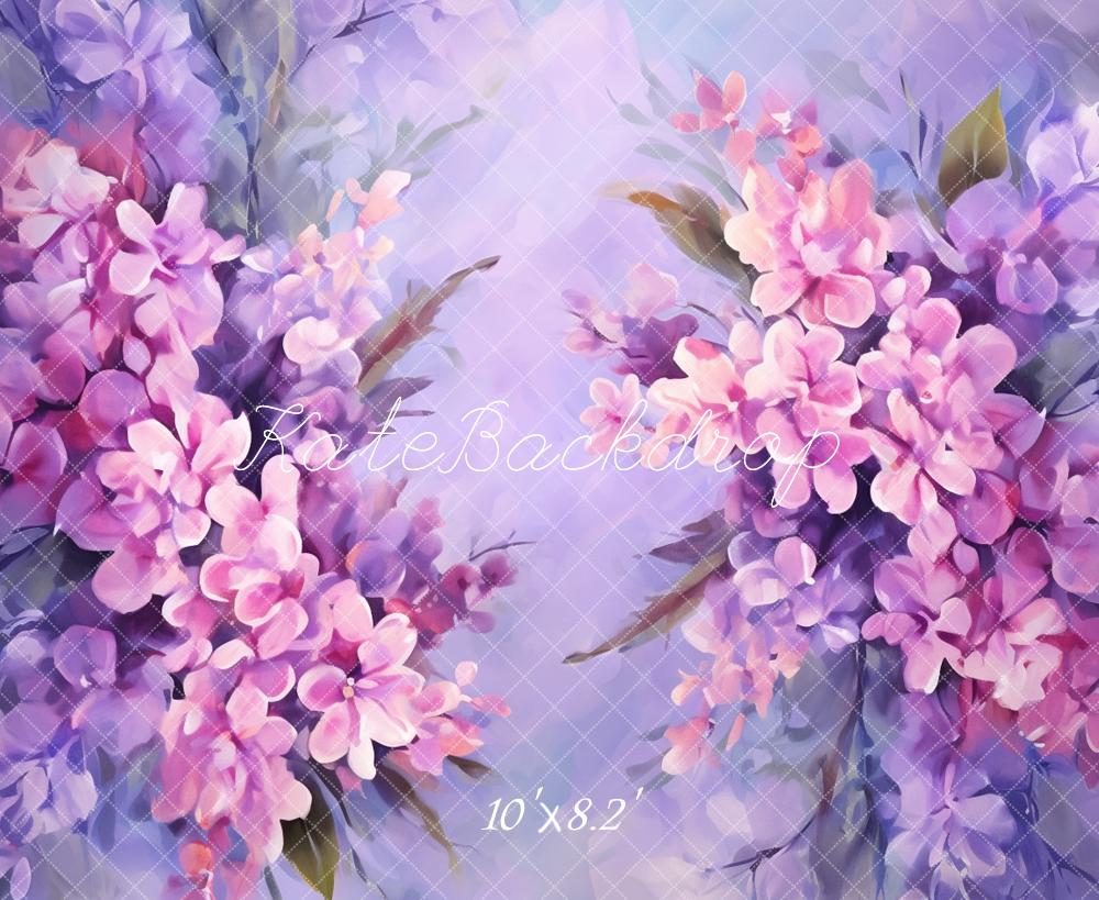 Kate Beaux-Arts Violet foncé Fleurs Fête des mères Toile de fond conçue par GQ - Kate Backdrop FR