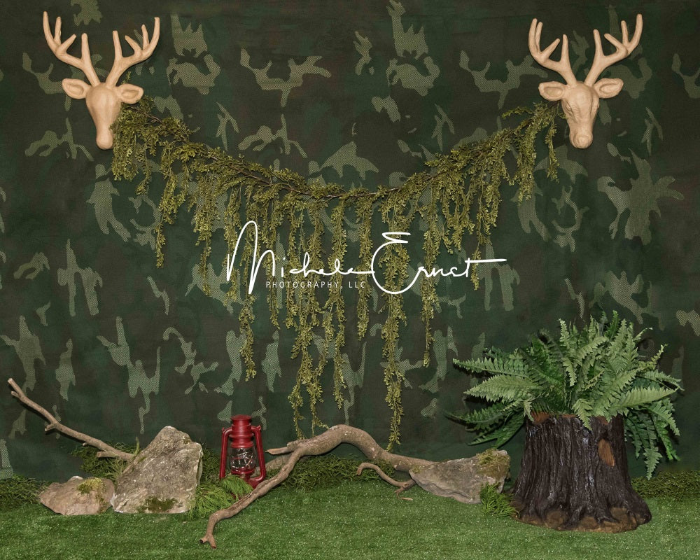 Kate Camouflage Forêt Cake smash Toile de fond conçue par Michele Ernst Photographie - Kate Backdrop FR