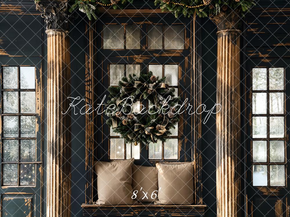 Kate Noël Intérieur Noir Rétro Minable Fenêtre Toile de fond conçue par Emetselch - Kate Backdrop FR
