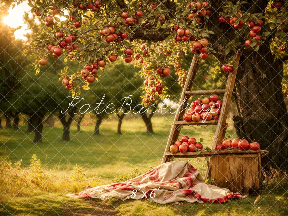 GROUPE VIP - Kate Automne Extérieur Forêt Verger de pommiers Toile de fond conçue par Emetselch - Kate Backdrop FR