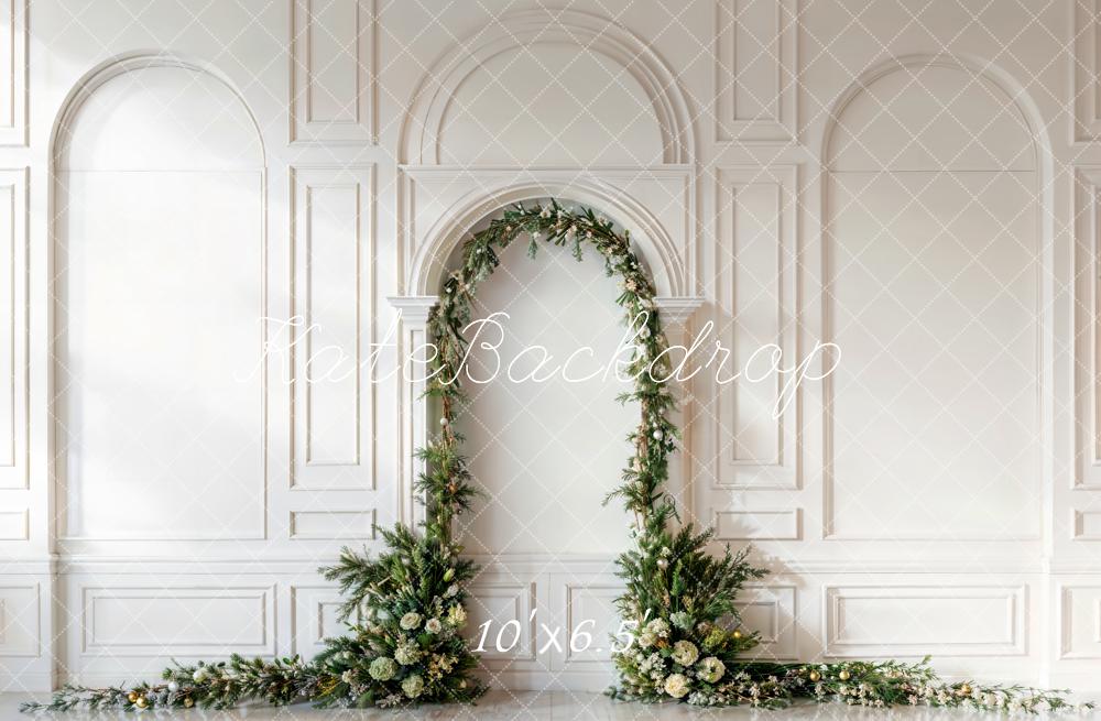 Kate Noël Feuille de pin Arche Mur Rétro Toile de fond conçue par Emetselch - Kate Backdrop FR