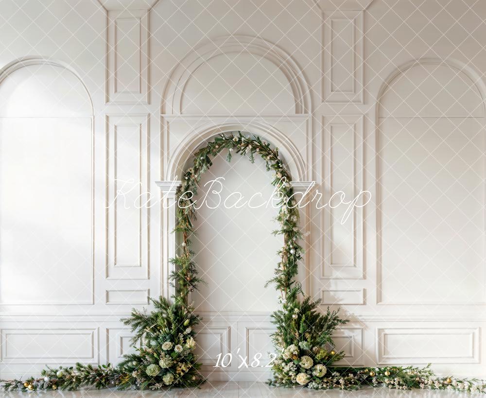 Kate Noël Feuille de pin Arche Mur Rétro Toile de fond conçue par Emetselch - Kate Backdrop FR