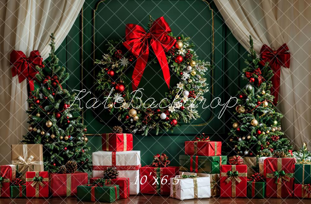 Kate Noël Rideau Vert foncé Mur Vintage Cadeaux Toile de fond conçue par Emetselch - Kate Backdrop FR