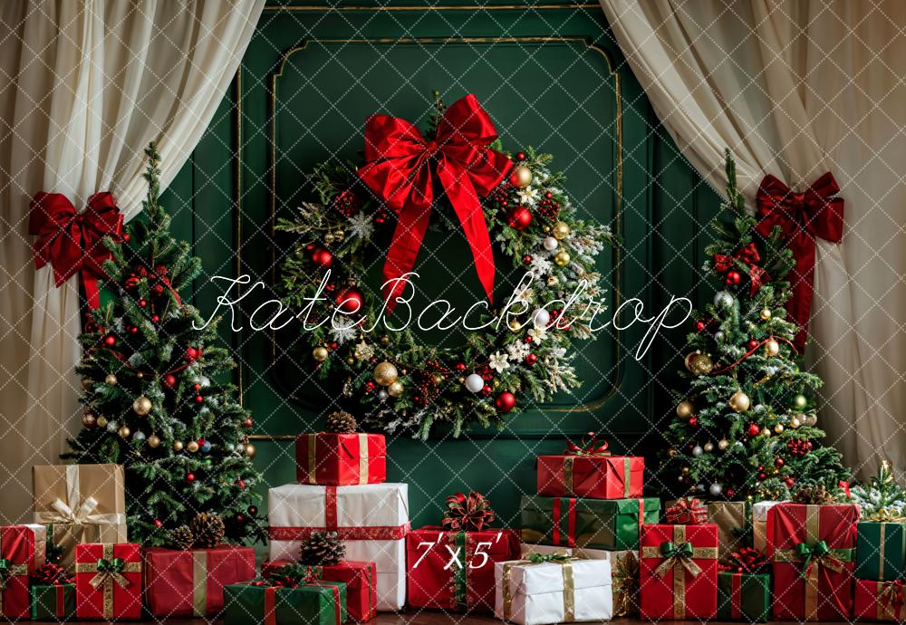 Kate Noël Rideau Vert foncé Mur Vintage Cadeaux Toile de fond conçue par Emetselch - Kate Backdrop FR