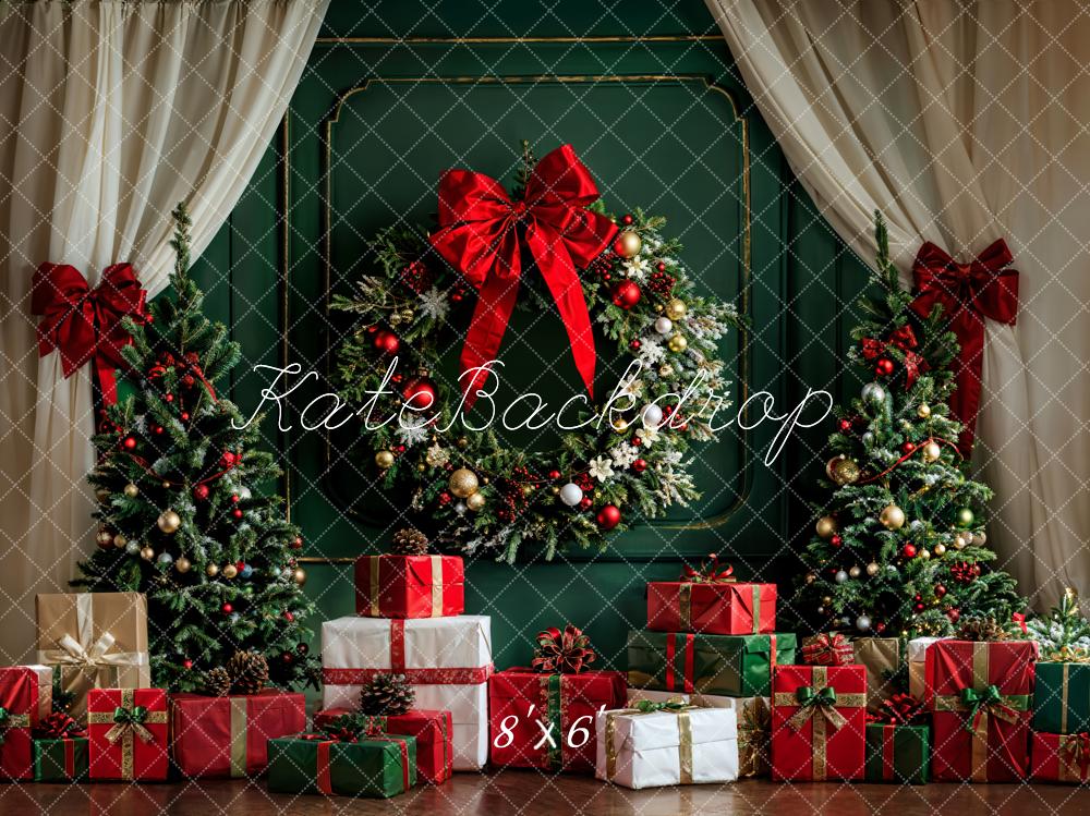 Kate Noël Rideau Vert foncé Mur Vintage Cadeaux Toile de fond conçue par Emetselch - Kate Backdrop FR