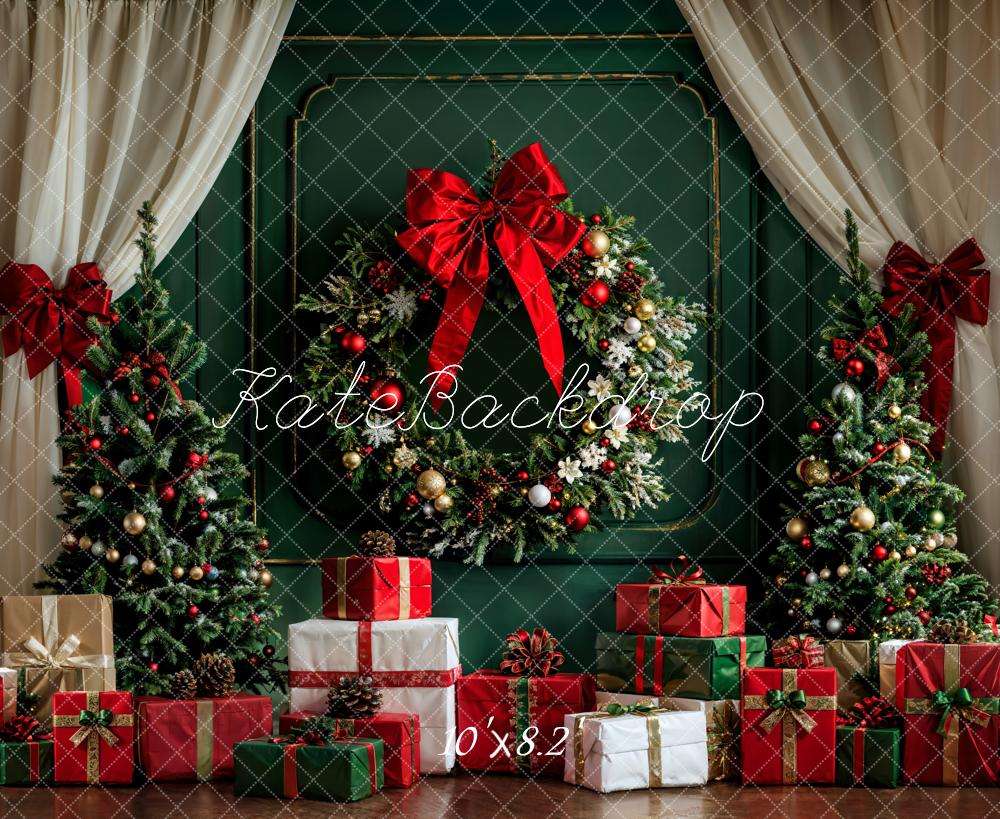 Kate Noël Rideau Vert foncé Mur Vintage Cadeaux Toile de fond conçue par Emetselch - Kate Backdrop FR