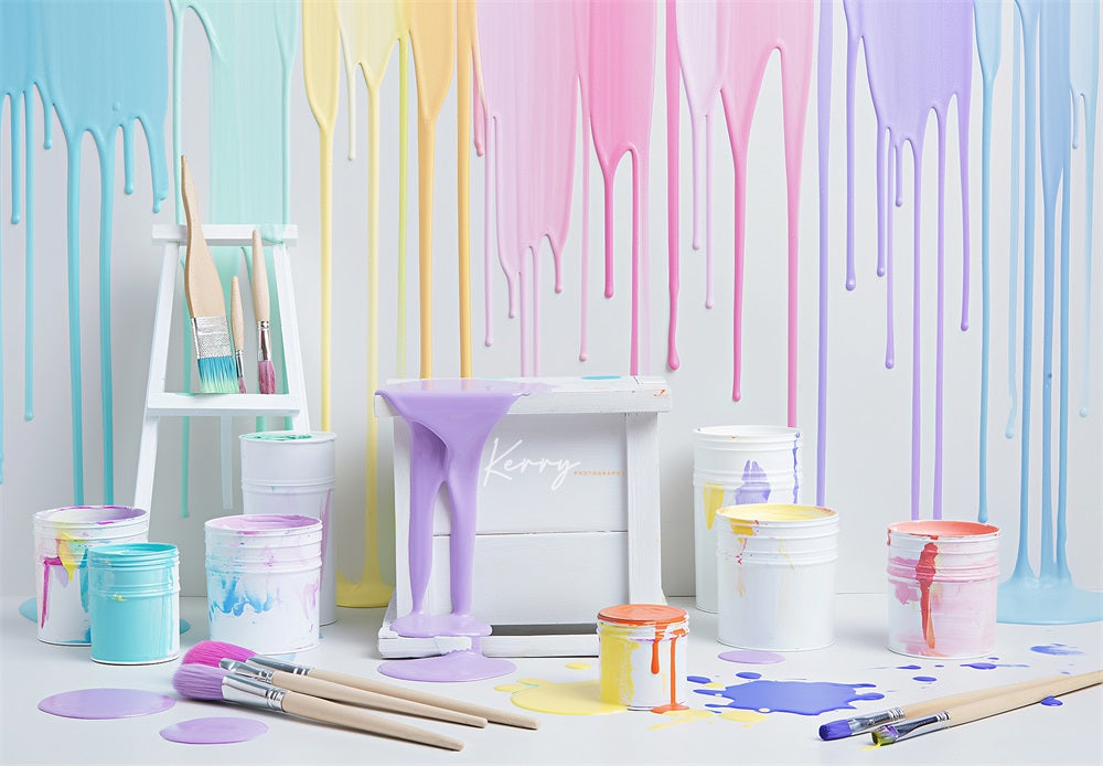 GROUPE VIP - Kate Peinture pastel Aquarelle Légère Toile de fond conçue par Kerry Anderson - Kate Backdrop FR