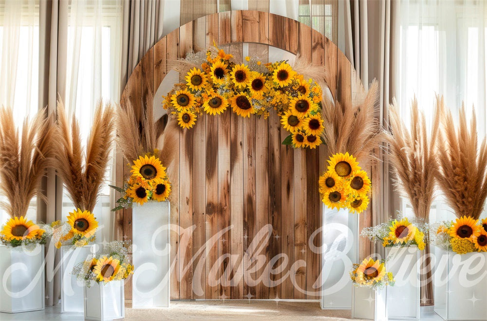 Kate Automne Intérieur Tournesols Arche Toile de fond conçue par Mini MakeBelieve - Kate Backdrop FR
