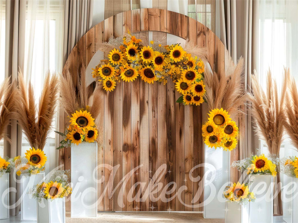 Kate Automne Intérieur Tournesols Arche Toile de fond conçue par Mini MakeBelieve - Kate Backdrop FR