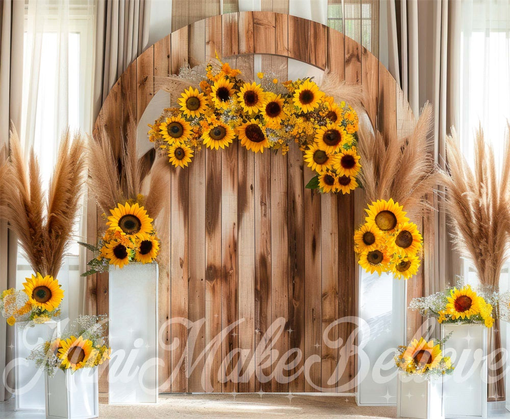Kate Automne Intérieur Tournesols Arche Toile de fond conçue par Mini MakeBelieve - Kate Backdrop FR