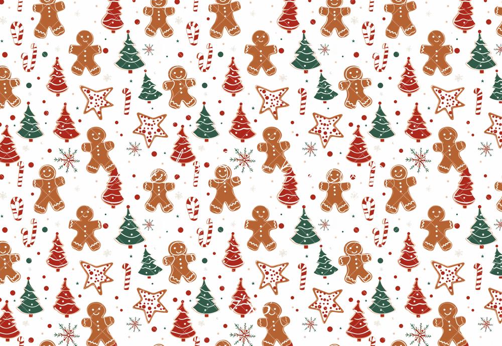 Kate Sapin de Noël Biscuits au pain d'épice Cadeau Toile de fond conçue par Chain Photographie - Kate Backdrop FR